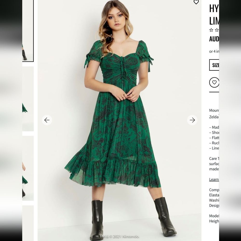 Blackmilk Hyrule Map Tea Party Dress Nintendo Zelda